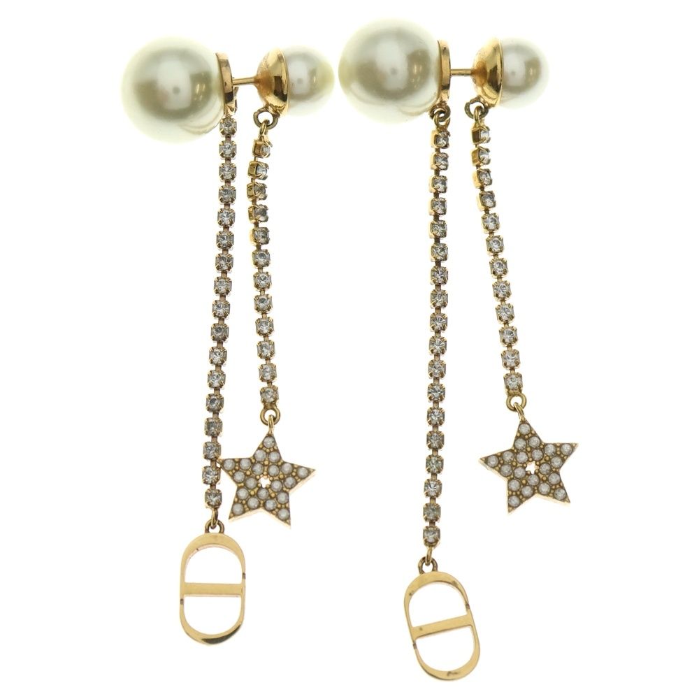 Christian Dior クリスチャンディオール Tribales スター トライバル パール ラインストーン ゴールド _D 301