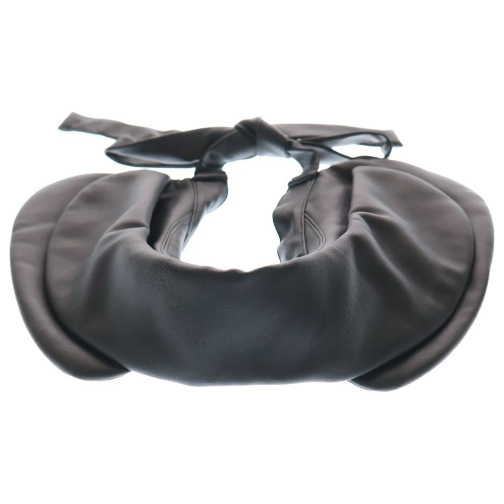 COMME des GARCONS コムデギャルソン 16 AW カットオフノーカラー アセテート フェイクレザー チョーカー ブラック レディース GR B 010