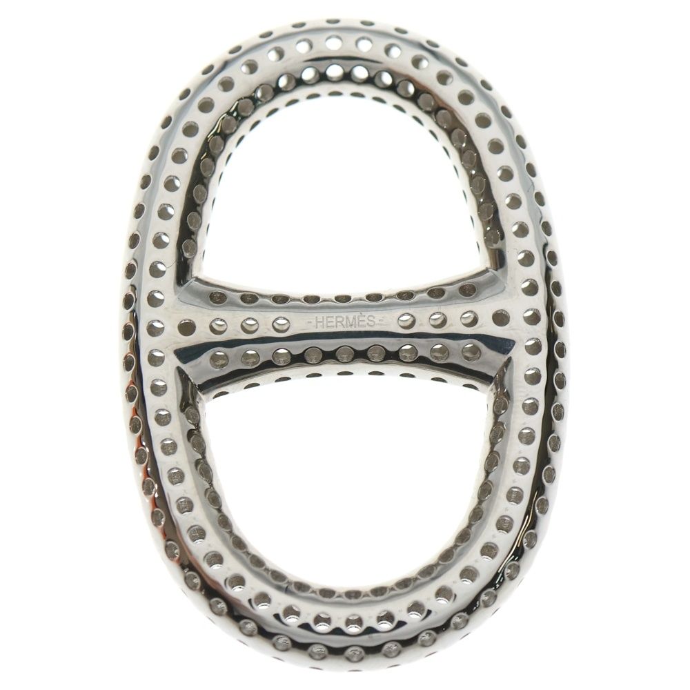 HERMES エルメス スカーフリング シェーヌダンクル パンチング ペルフォレ シルバー メタル アクセサリー
