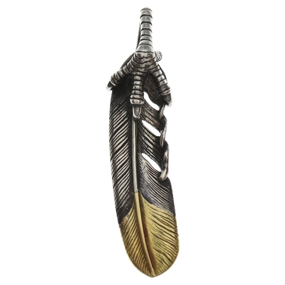 TADY KING タディアンドキング 爪SVフェザー剣先K 18 右向き 特大 ネックレストップ シルバー ゴールド