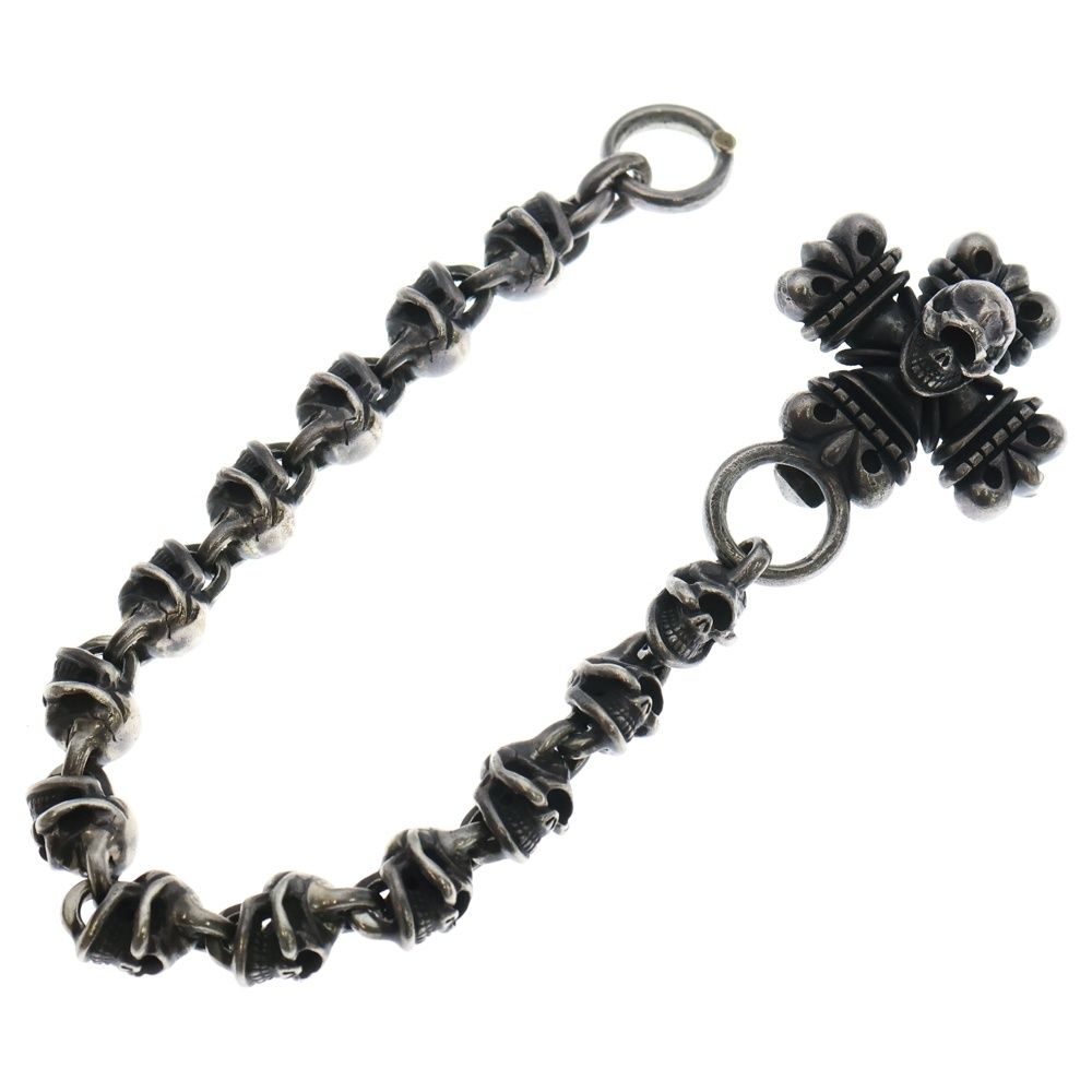 STOP LIGHT ストップライト 13 Skull Wallet Chain 13スカル K 18 メタル付き ゴシッククロス ウォレットチェーン シルバー