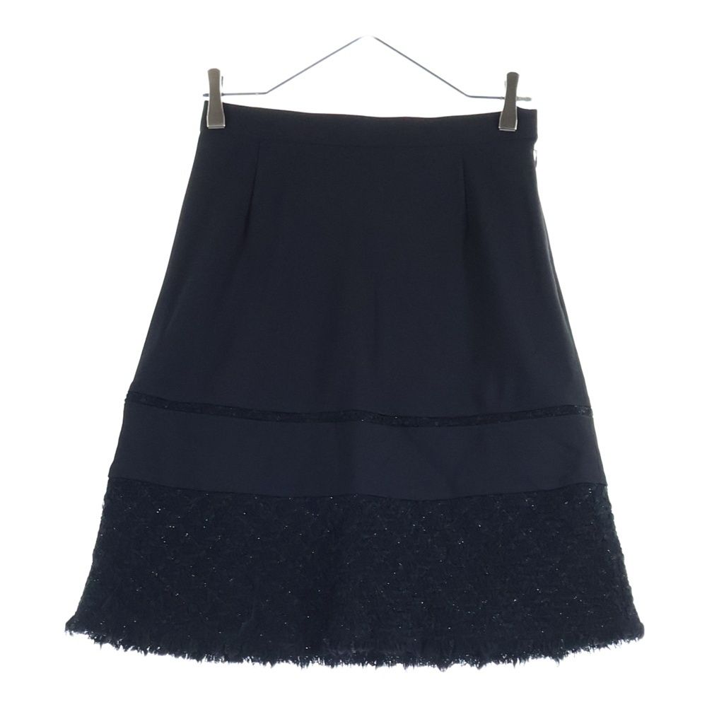 JUNYA COMME des GARCONS ジュンヤワタナベ コムデギャルソン 01 AW カットオフ ナイロンラメニット切替 スカート ブラック レディース JC S 031 AD 2001