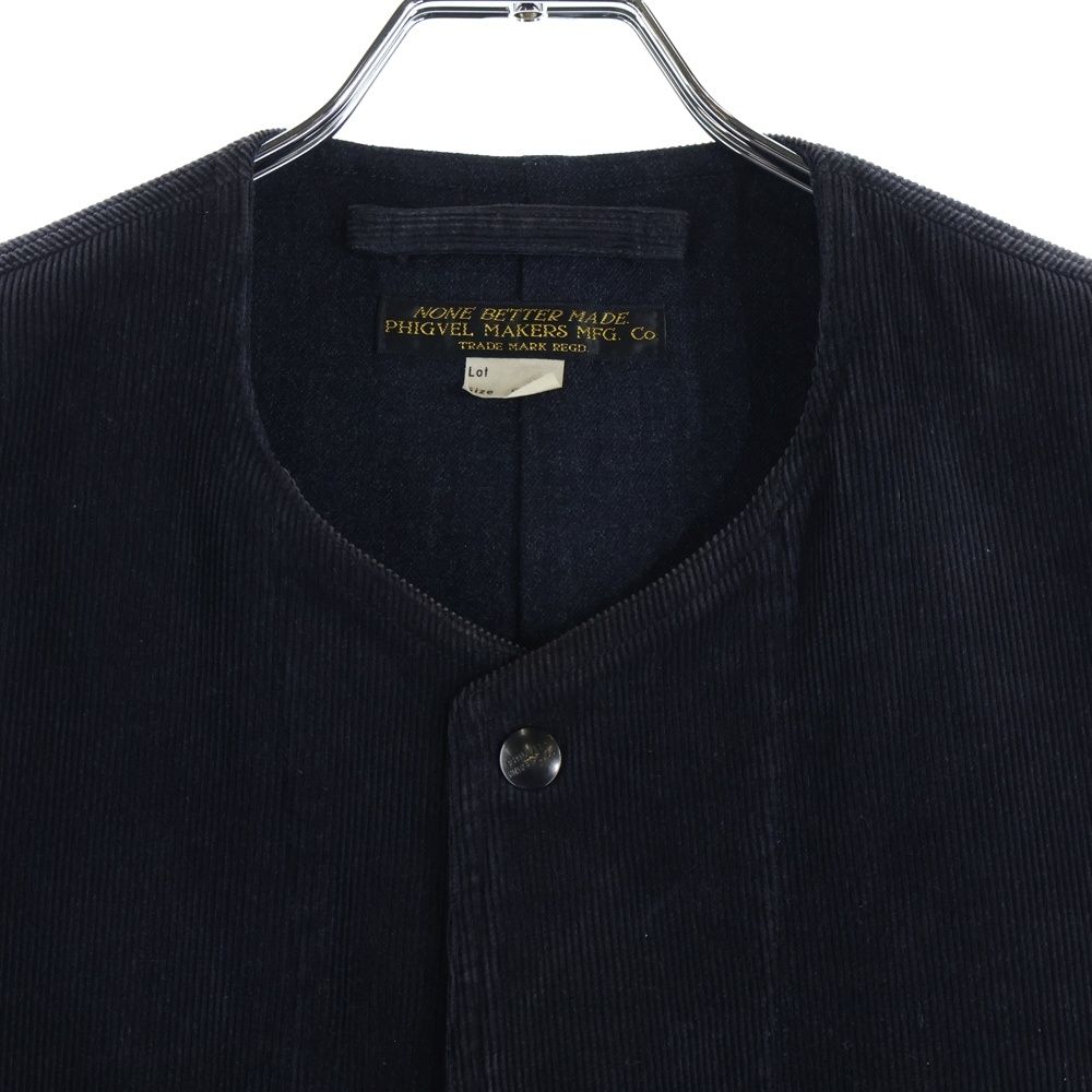 PHIGVEL (フィグベル) Corduroy Vest 細畝コーデュロイベスト ネイビー