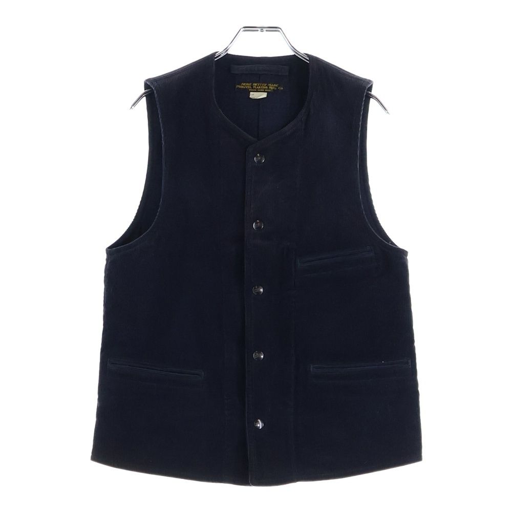 PHIGVEL (フィグベル) Corduroy Vest 細畝コーデュロイベスト ネイビー