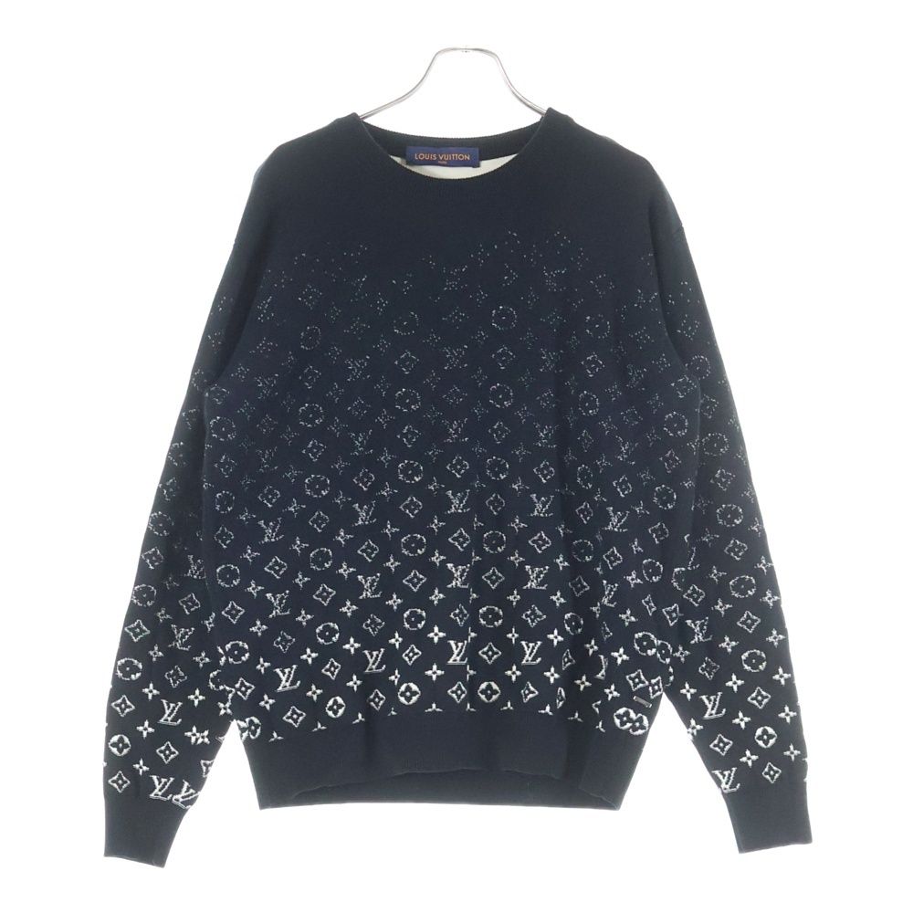 LOUIS VUITTON (ルイヴィトン) グラディエントモノグラム グラデーションニット ブラック RM212Q USO HKN44W