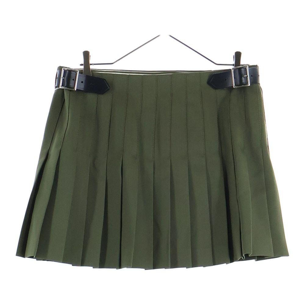 COMME des GARCONS コムデギャルソン 09 AW プリーツ ベルテッド ラップスカート カーキ レディース GD S 019