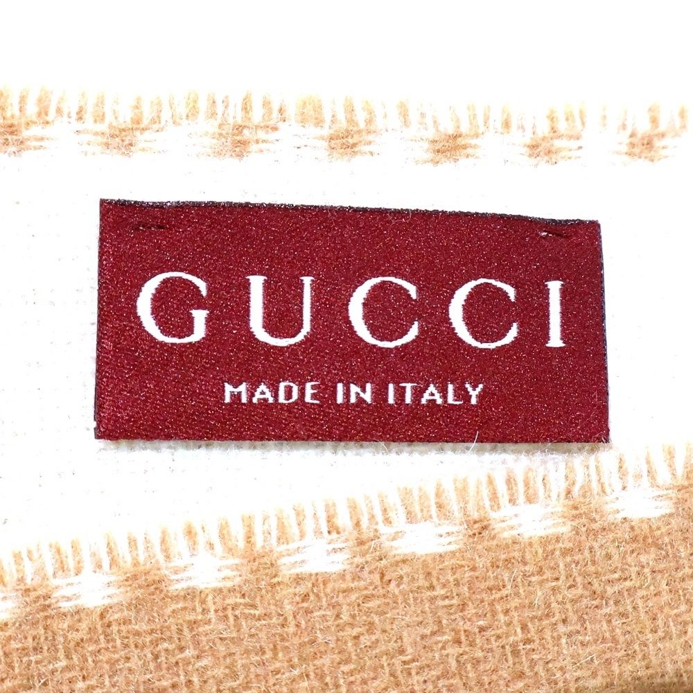  GUCCI グッチ インターロッキングG ウールカシミヤスカーフ マフラー ブラウン その他 その他