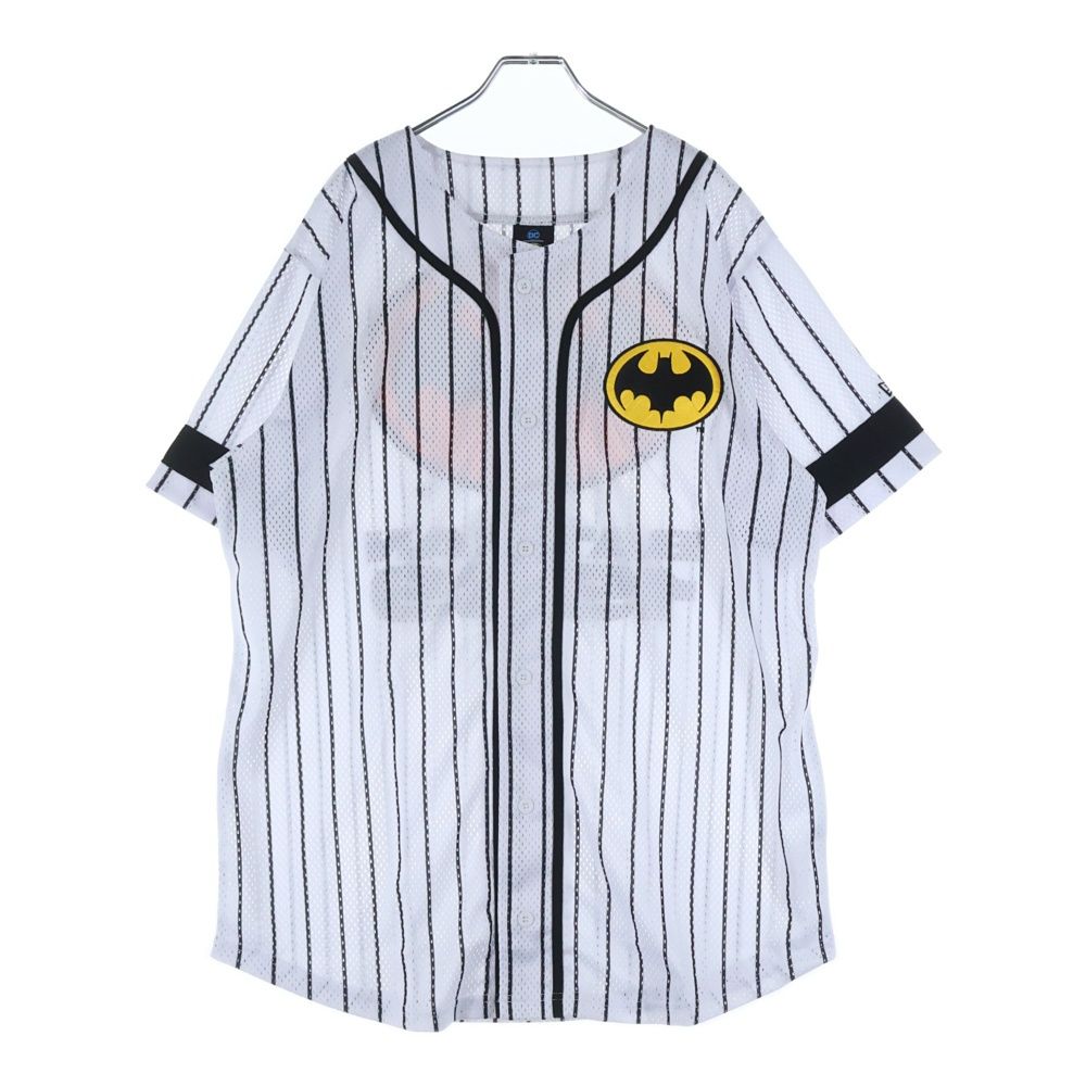 NEW ERA ニューエラ BAT MAN バットマン 半袖ベースボールシャツ ホワイト NEW ERA (ニューエラ) BAT MAN バットマン 半袖ベースボールシャツ