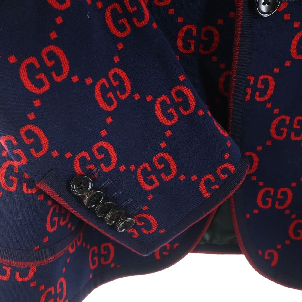 GUCCI (グッチ) 18SS GG総柄ジャガード 2B テーラードジャケット