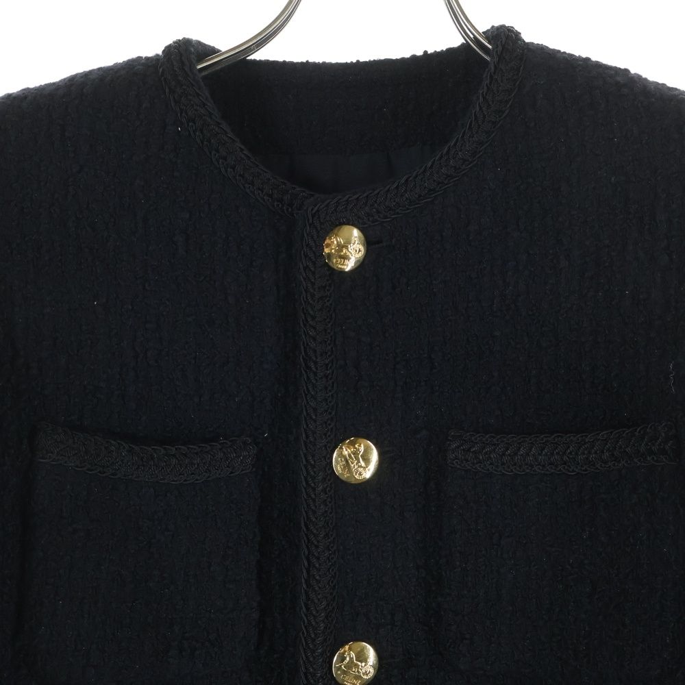 CELINE (セリーヌ) シャスール ブクレツイード ノーカラージャケット