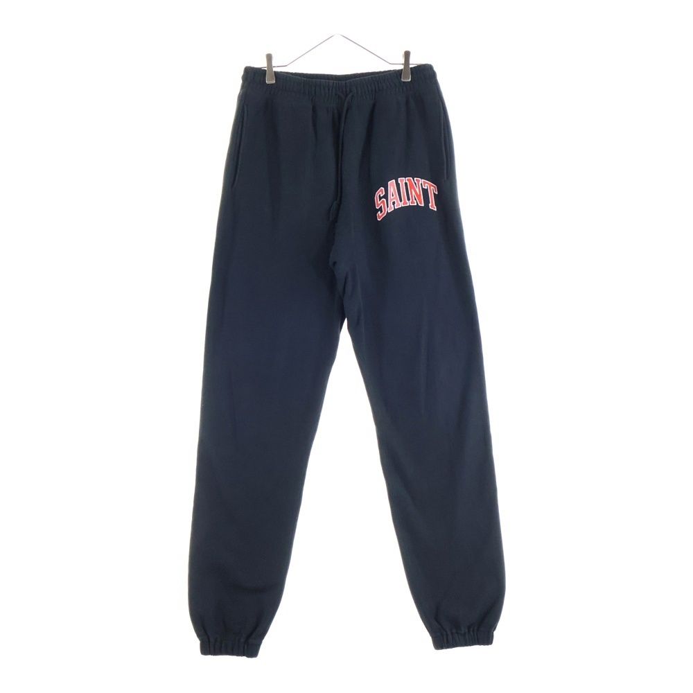 SAINT MICHAEL セントマイケル アーチロゴプリント スウェットパンツ ジョガーパンツ ブラック SM A 23 0000 036