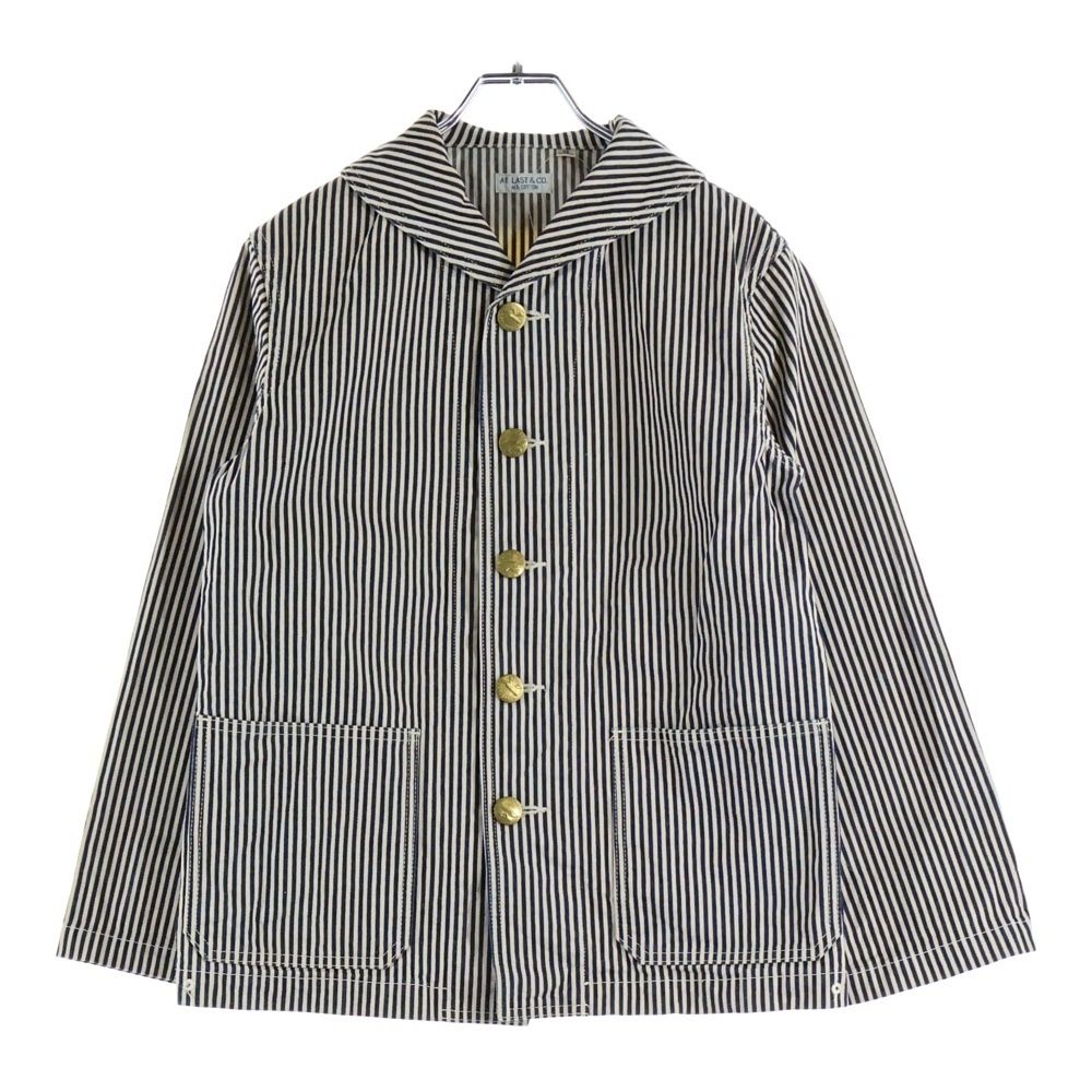 AT LAST & CO (アットラスト) SHAWL COLLAR COVERALL ヒッコリーデニム