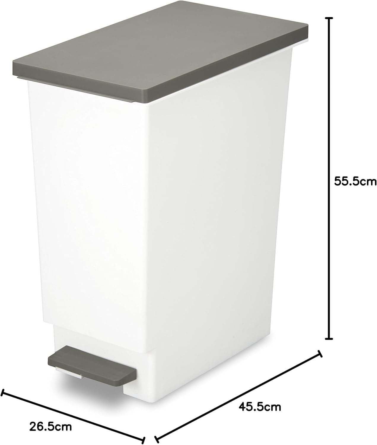 新輝合成 トンボ ネオカラー ゴミ箱 軽いペダルでサッと開く スリム 45リットル セット ブラウン 幅26 5 奥行45 高さ55 cm 分別 蓋付き 日本製