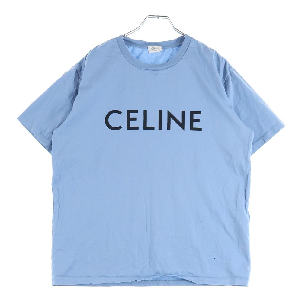 CELINE (セリーヌ) ロゴプリント クルーネック 半袖Tシャツ カットソー