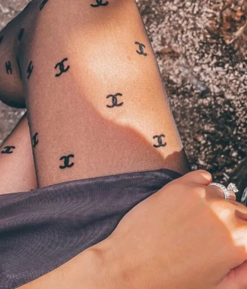  CHANEL シャネル パンスト CCロゴ チュール ストッキング レッグウェア