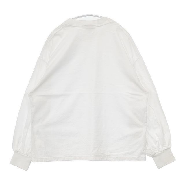 HYKE 202-12231 コットン 長袖Tシャツ カットソー ロンT ホワイト