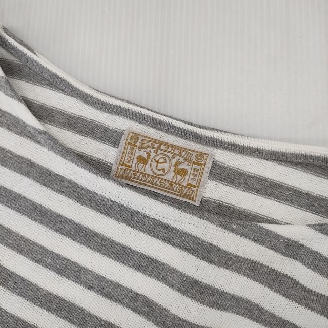 中川政七商店 空紡糸のワイドバスクシャツ ボーダー コットン