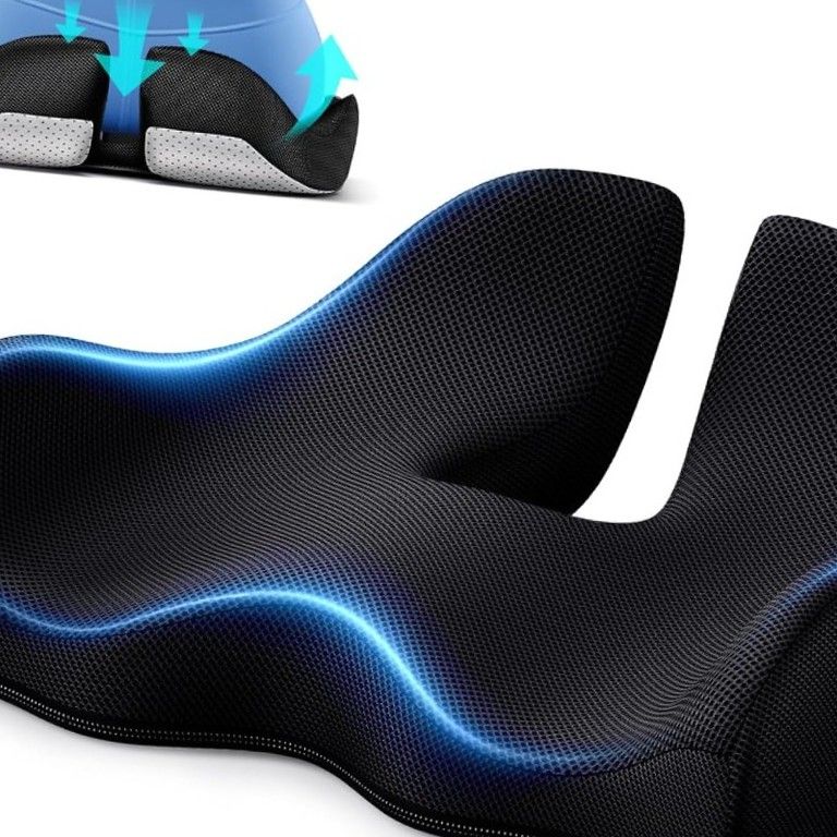 姿勢矯正＆体圧分散 特大エルゴノミック座布団 滑り止め 通気性 洗濯可 オフィス ゲームチェア 在宅勤務に最適 長時間使用でも快適 高耐久素材