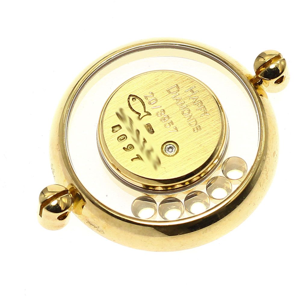 ショパール Chopard 20 3957 ハッピーダイヤモンド K 18 YG ダイヤベゼル ヘッド クォーツ レディース _722714