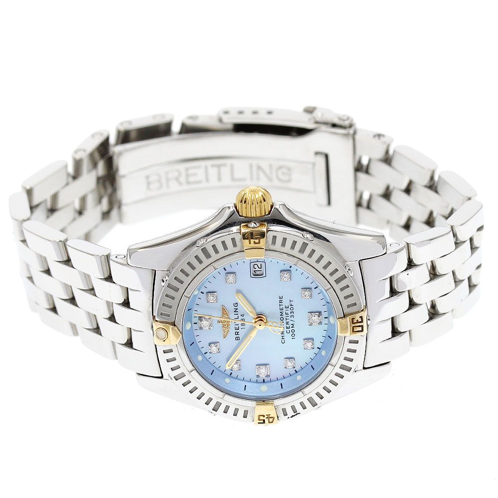 ブライトリング B 72345 カリスティーノ デイト 11 Pダイヤ クォーツ レディース _932966