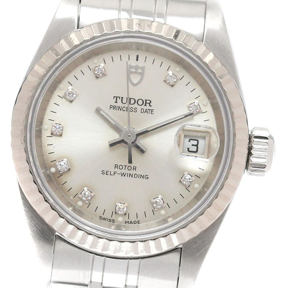 チュードル TUDOR 92414 プリンセス デイト WGベゼル 10Pダイヤ デイト