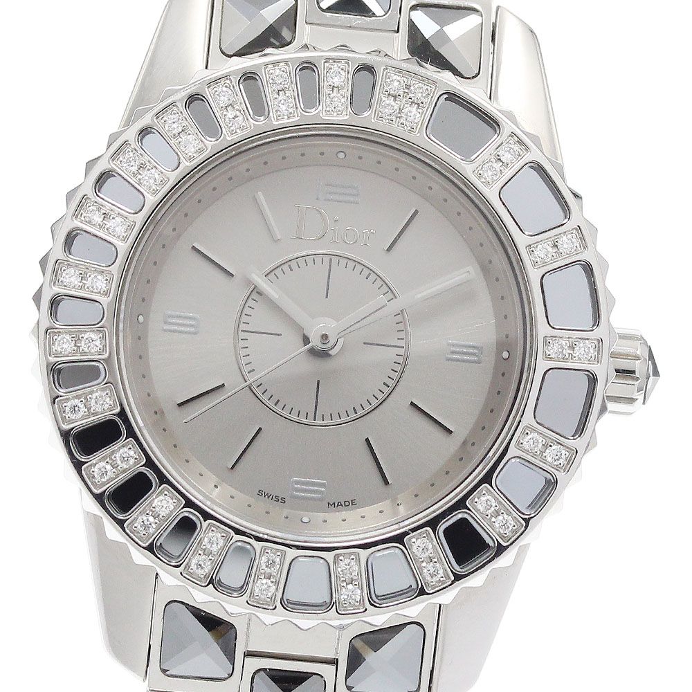 クリスチャンディオール Christian Dior クリスタル ダイヤベゼル クォーツ レディース _934299