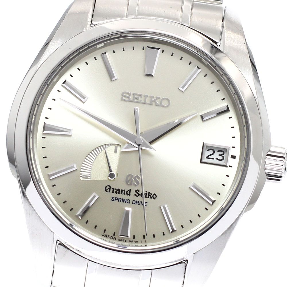 セイコー SEIKO SBGA 001 9 R 65 0 AA グランドセイコー パワーリザーブ デイト スプリングドライブ メンズ き_932414