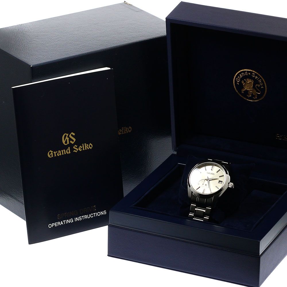 セイコー SEIKO SBGA 001 9 R 65 0 AA グランドセイコー パワーリザーブ デイト スプリングドライブ メンズ き_932414