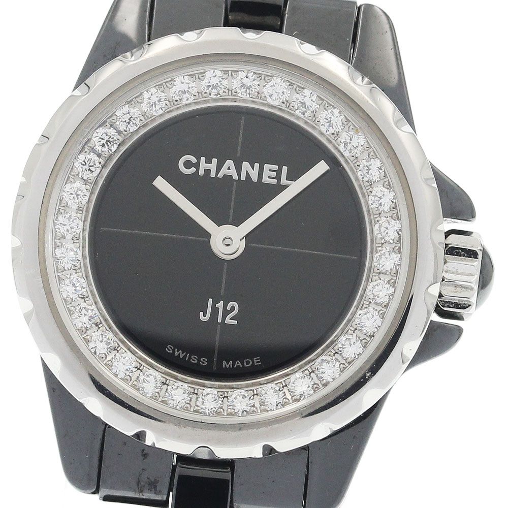 シャネル CHANEL H 5235 J 12 XS ブラックセラミック ダイヤ クォーツ レディース _933961