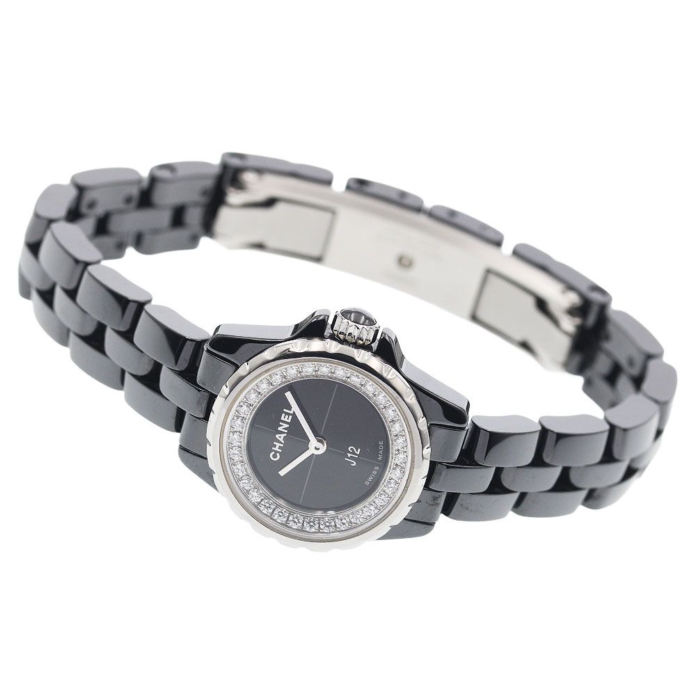 シャネル CHANEL H 5235 J 12 XS ブラックセラミック ダイヤ クォーツ レディース _933961
