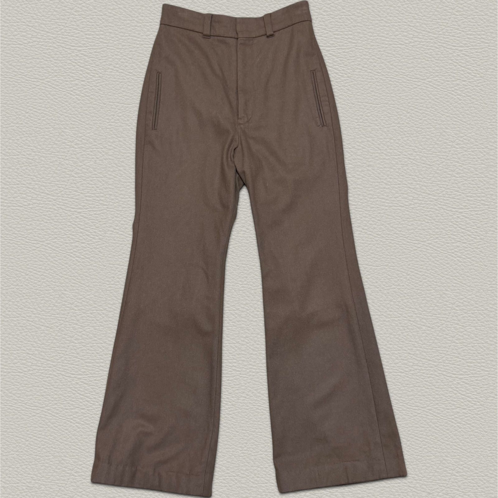 ブーツカットウールパンツ 1 マディソンブルー フ パンツ ウール ブラウン