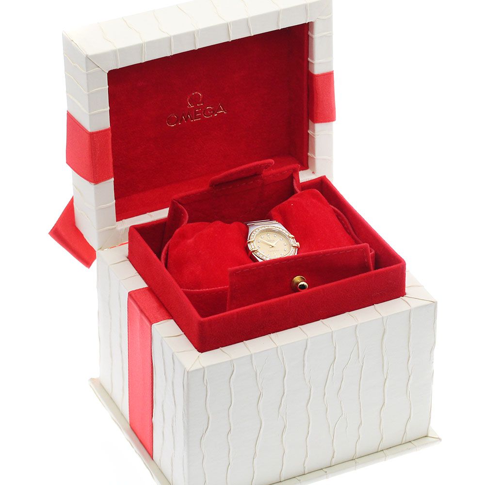 オメガ OMEGA 1267 15 コンステレーション ダイヤベゼル 12 Pダイヤ クォーツ レディース 内 き_934449