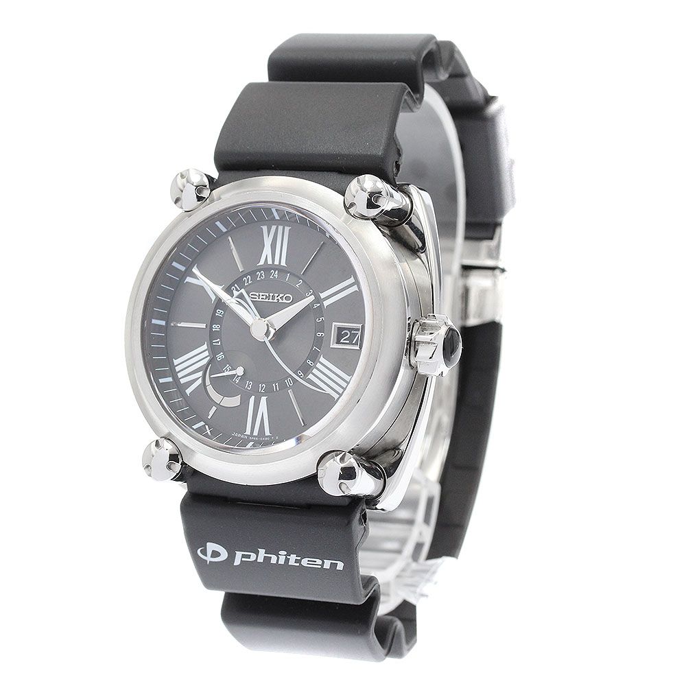 セイコー SEIKO SBLA 003 5 R 66 0 AB ガランテ GMT パワーリザーブ デイト スプリングドライブ メンズ _934036