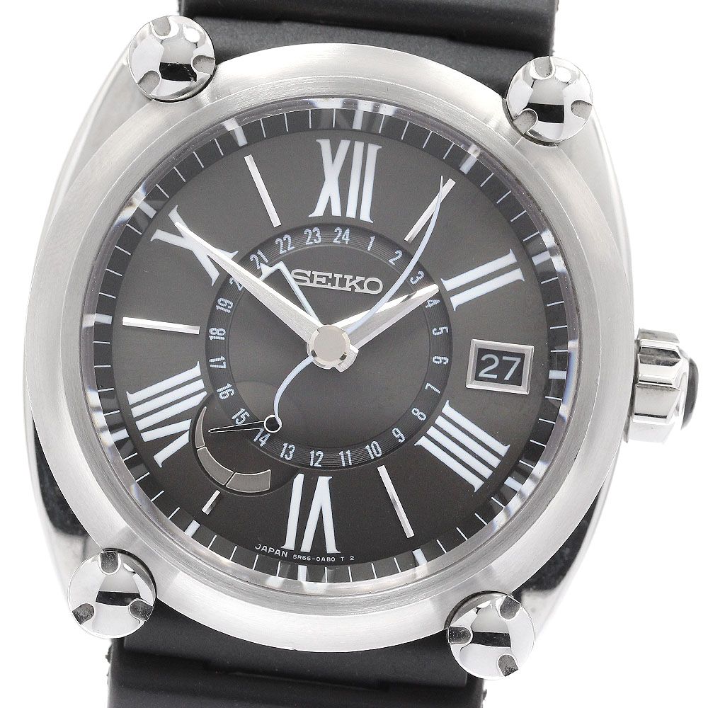 セイコー SEIKO SBLA 003 5 R 66 0 AB ガランテ GMT パワーリザーブ デイト スプリングドライブ メンズ _934036