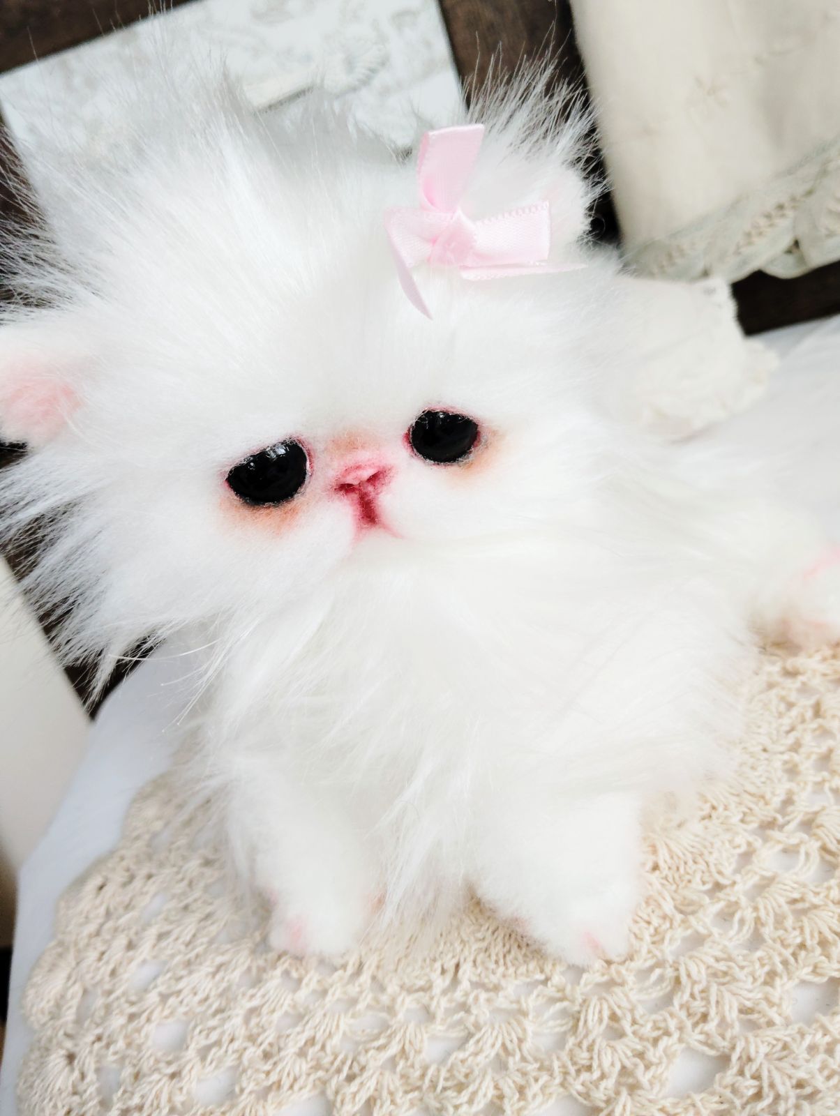 幼猫♡子猫のモアちゃん♡短足よちよちあんよ♡アートドール