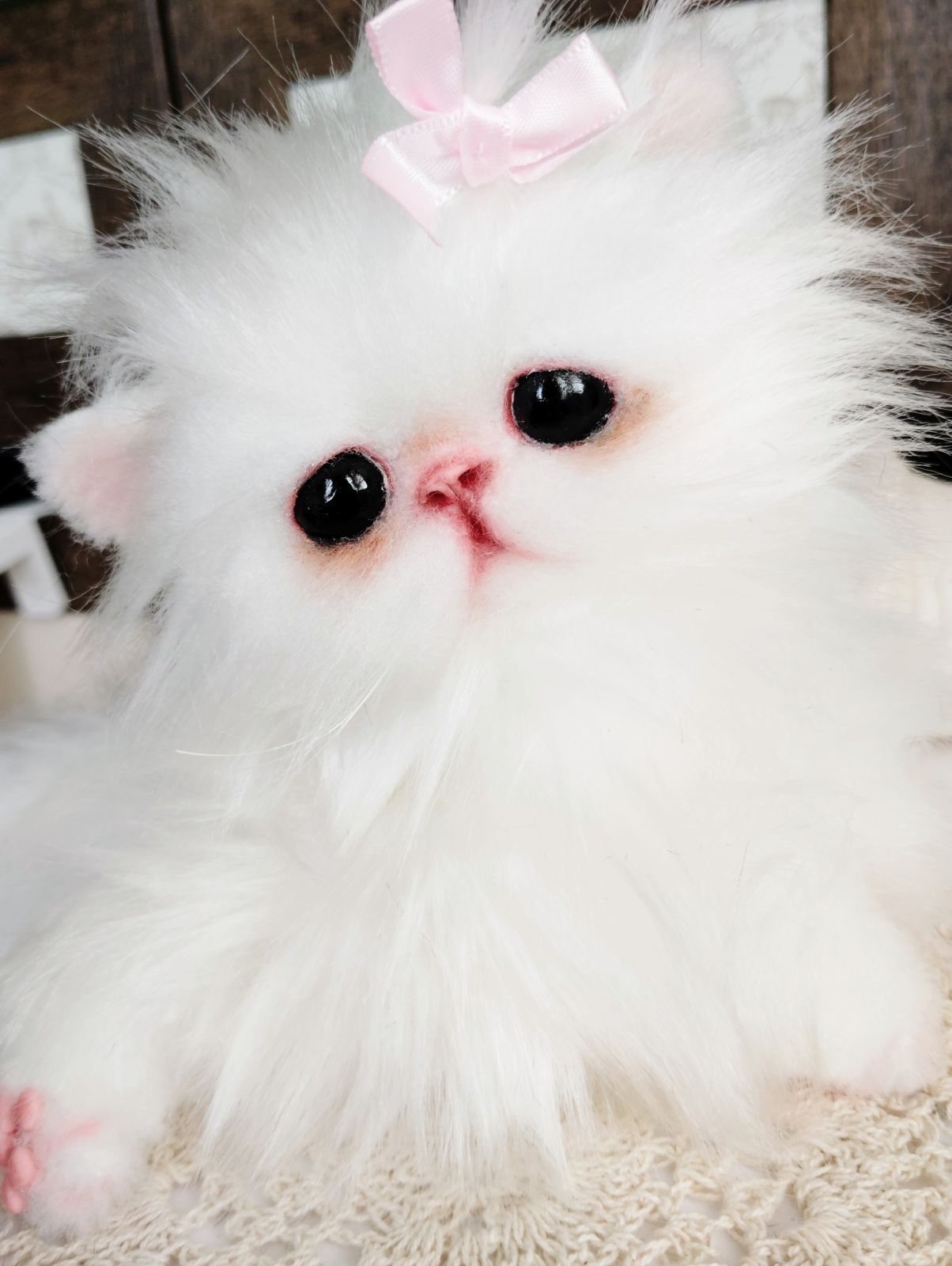 幼猫 子猫のモアちゃん 短足よちよちあんよ アートドール ぬいぐるみ