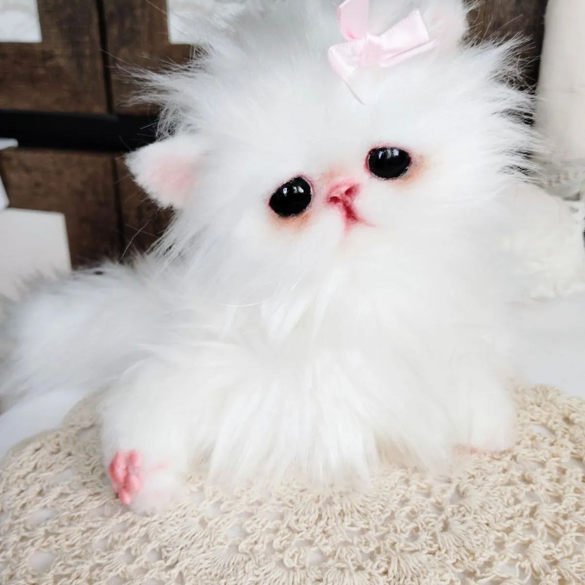 幼猫 子猫のモアちゃん 短足よちよちあんよ アートドール ぬいぐるみ