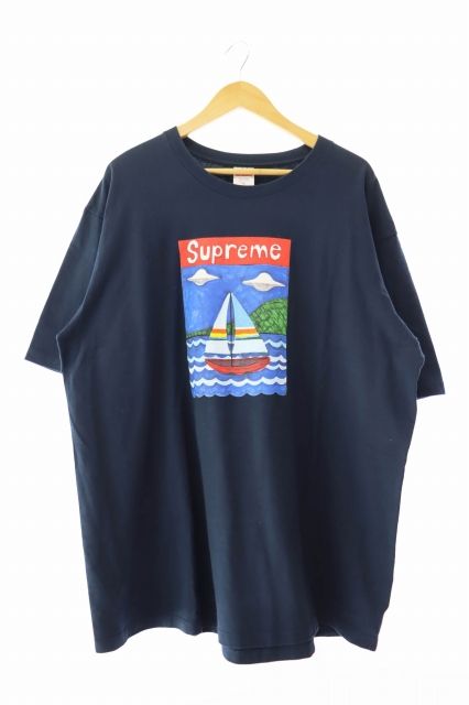 【中古】シュプリーム SUPREME 20SS Sailboat Tee セイルボート プリント 半袖Tシャツ XL 紺 ネイビー ☆AA★ 251024 シュプリーム SUPREME 20SS Sailboat Tee セイルボート プリント 半袖T