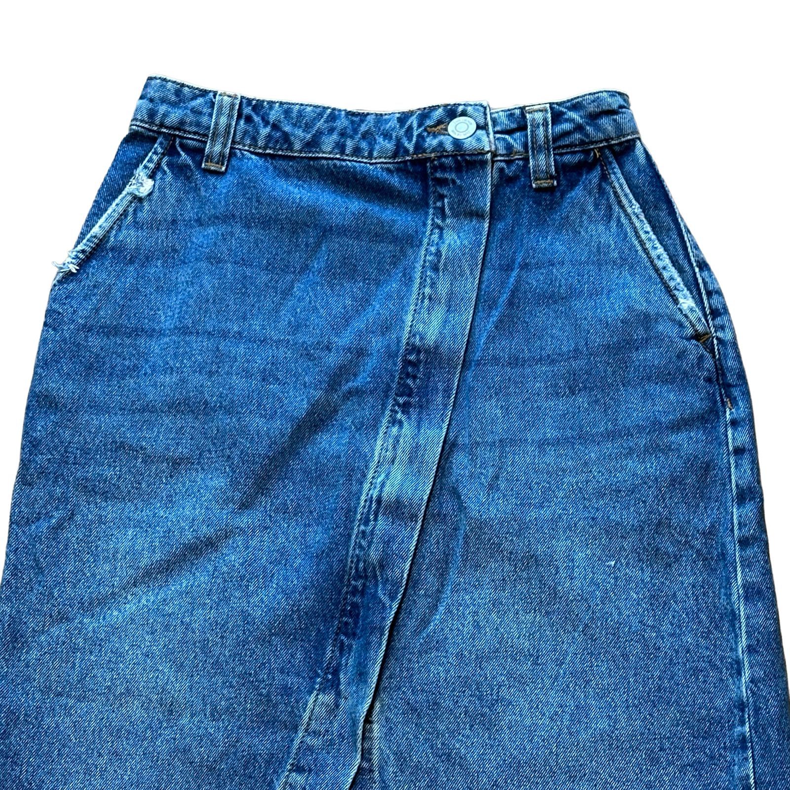 ZARA デニムスカート インディゴ サイズXS ザラ - メルカリ