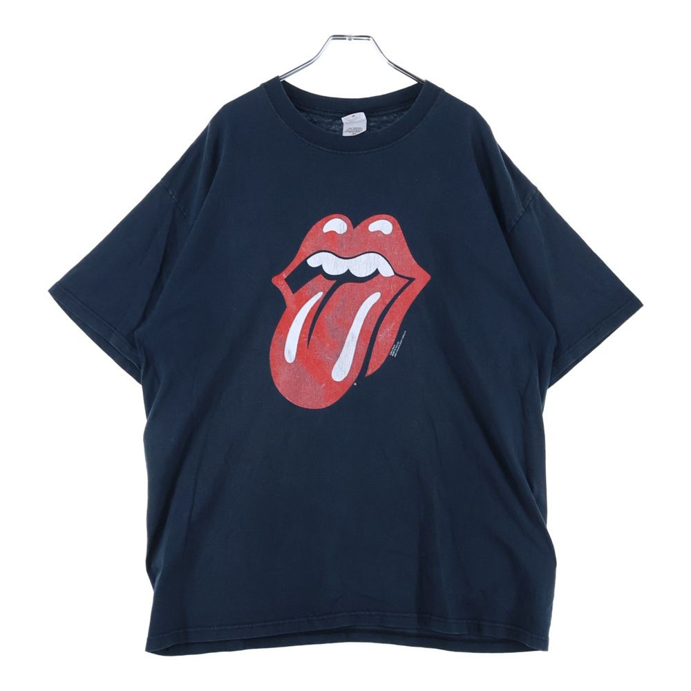 VINTAGE (ヴィンテージ) 00S ROLLING STONES LIP u0026 TONGUE ローリングストーンズ プリント 半袖Tシャツ ネイビー