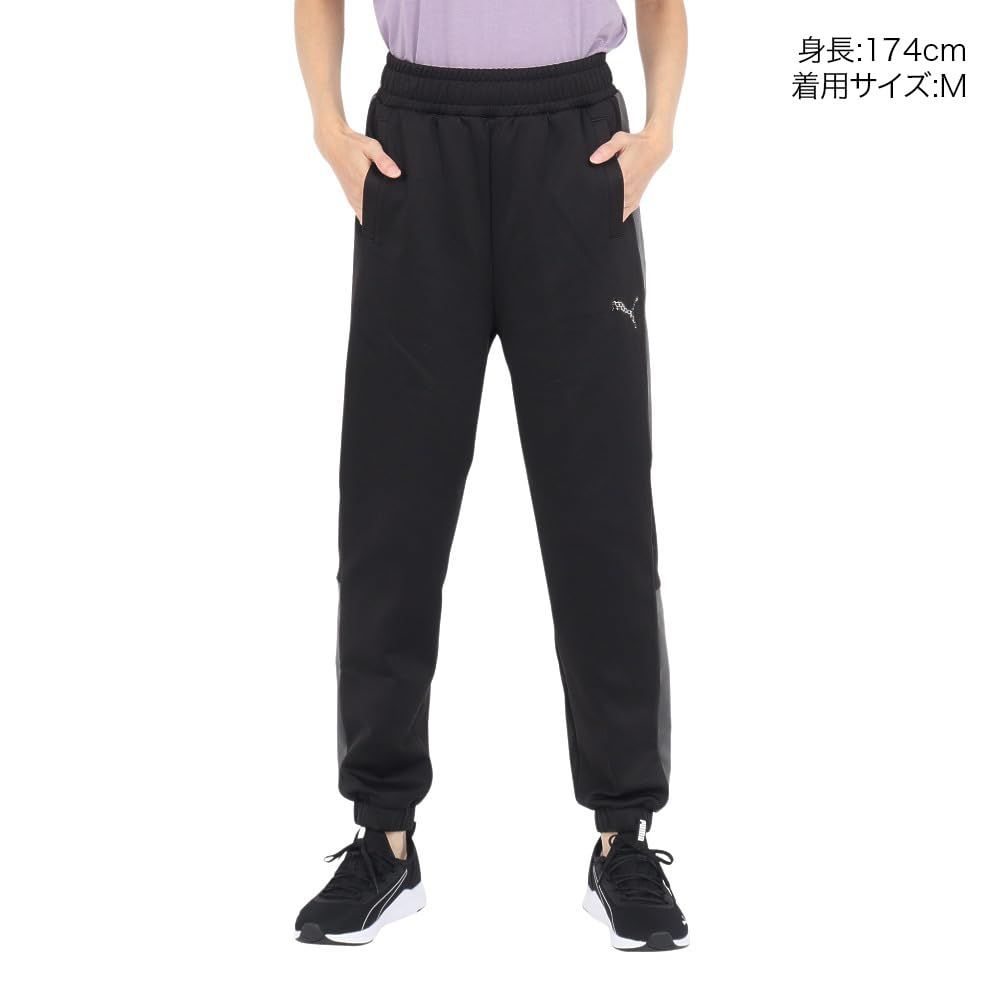 PUMA プーマ 吸収速乾 トレーニング ヨガ 裏フリース TRN EDGE パンツ 526098 レディース 24年秋冬カラー ブラック 01 S