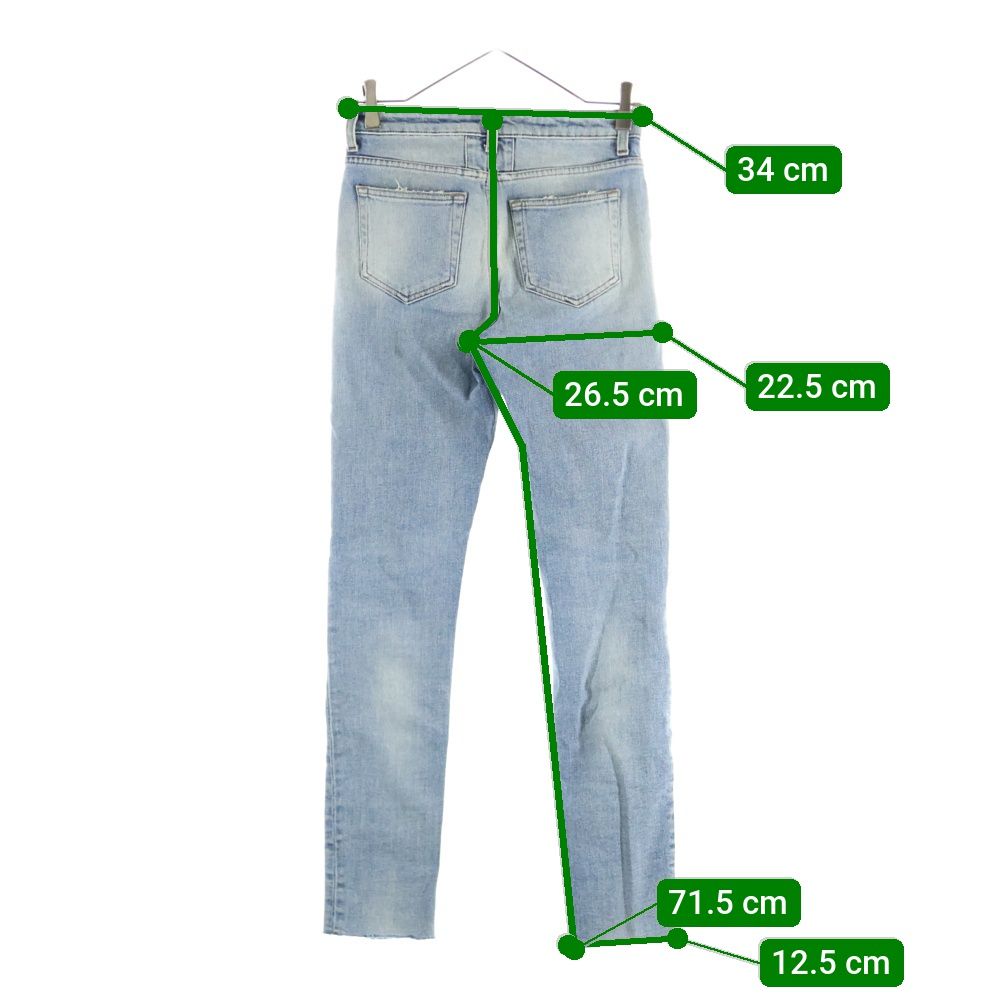 SAINT LAURENT PARIS (サンローランパリ) 16SS ダメージ加工 ニー