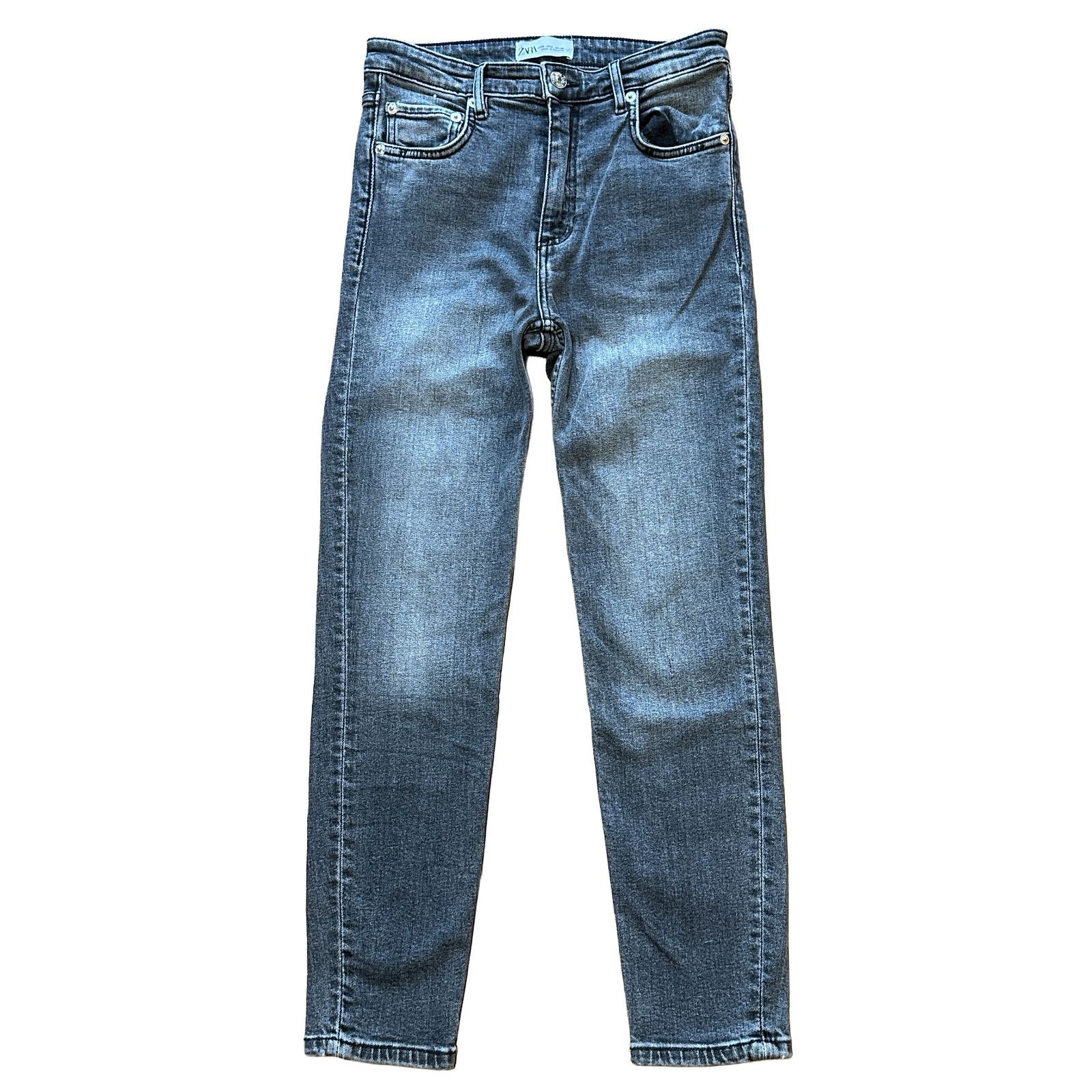 ZARA ハイライズ スキニーデニム ダークグレー サイズ36 レディースS 