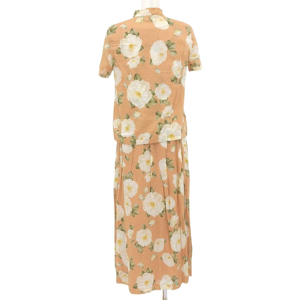 INGEBORG インゲボルグ 花柄 スカーフ付き ワンピース シャツ