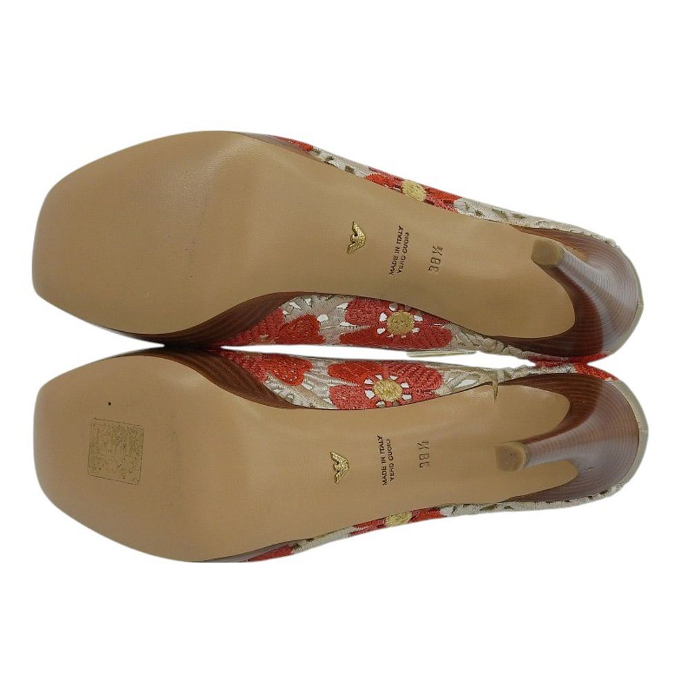 EMPORIO ARMANI エンポリオアルマーニ 新品同様 フラワー刺繍 サテン