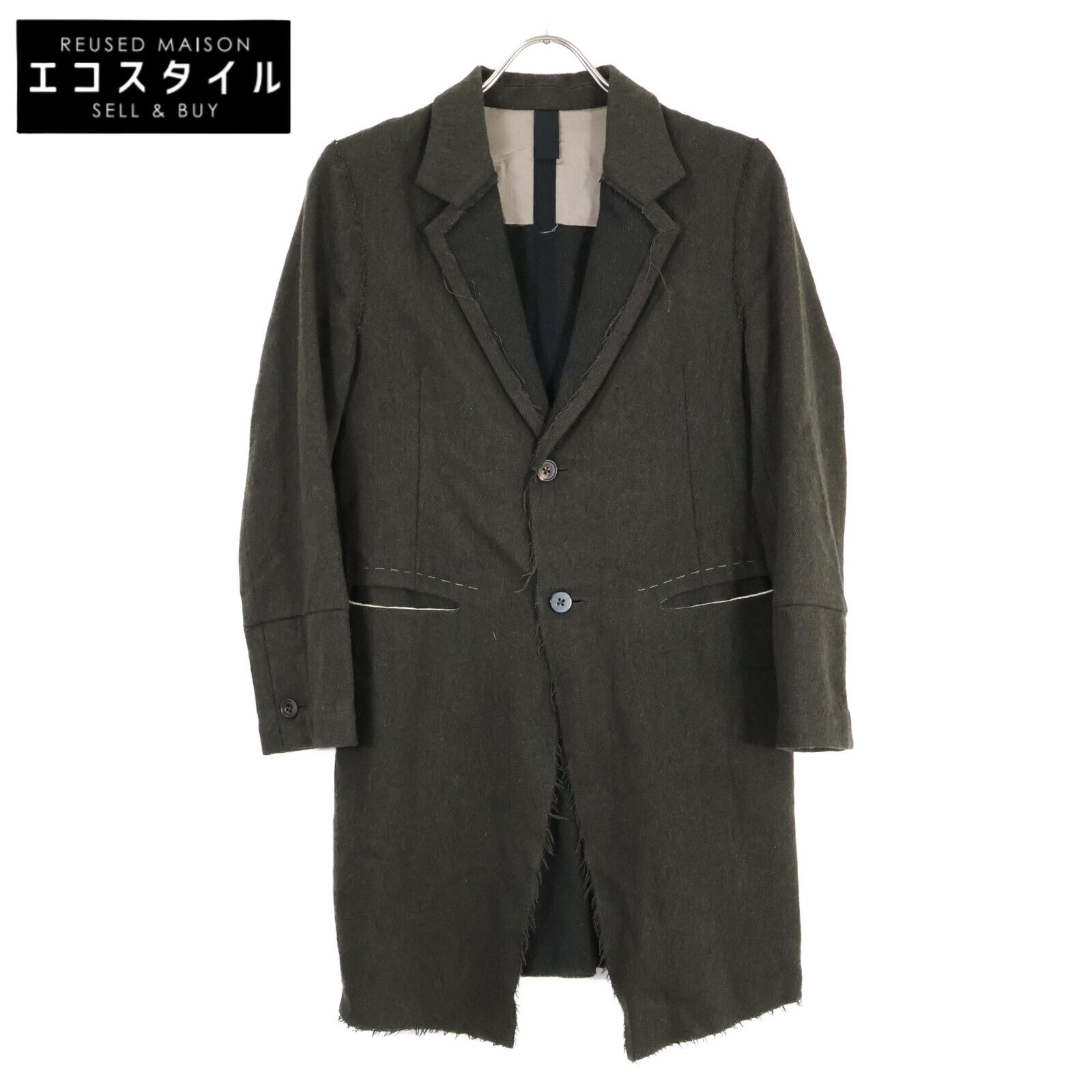 ensou エンソウ ウール カットオフ テーラード ロング XS