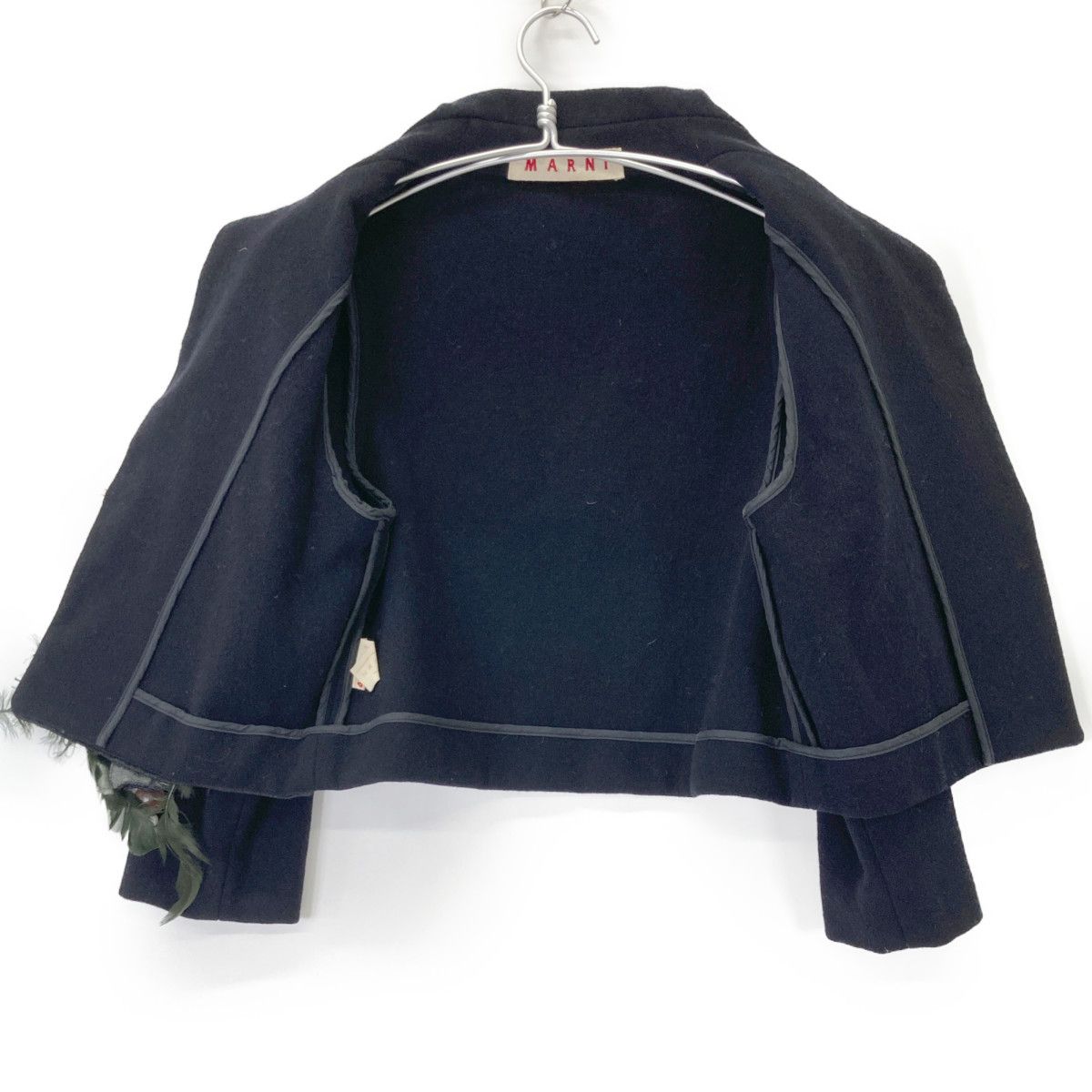 MARNI マルニ ﾈｲﾋﾞｰ ｳｰﾙ ｺｻｰｼﾞｭ付き ｼｮｰﾄｼﾞｬｹｯﾄ 42 - メルカリ