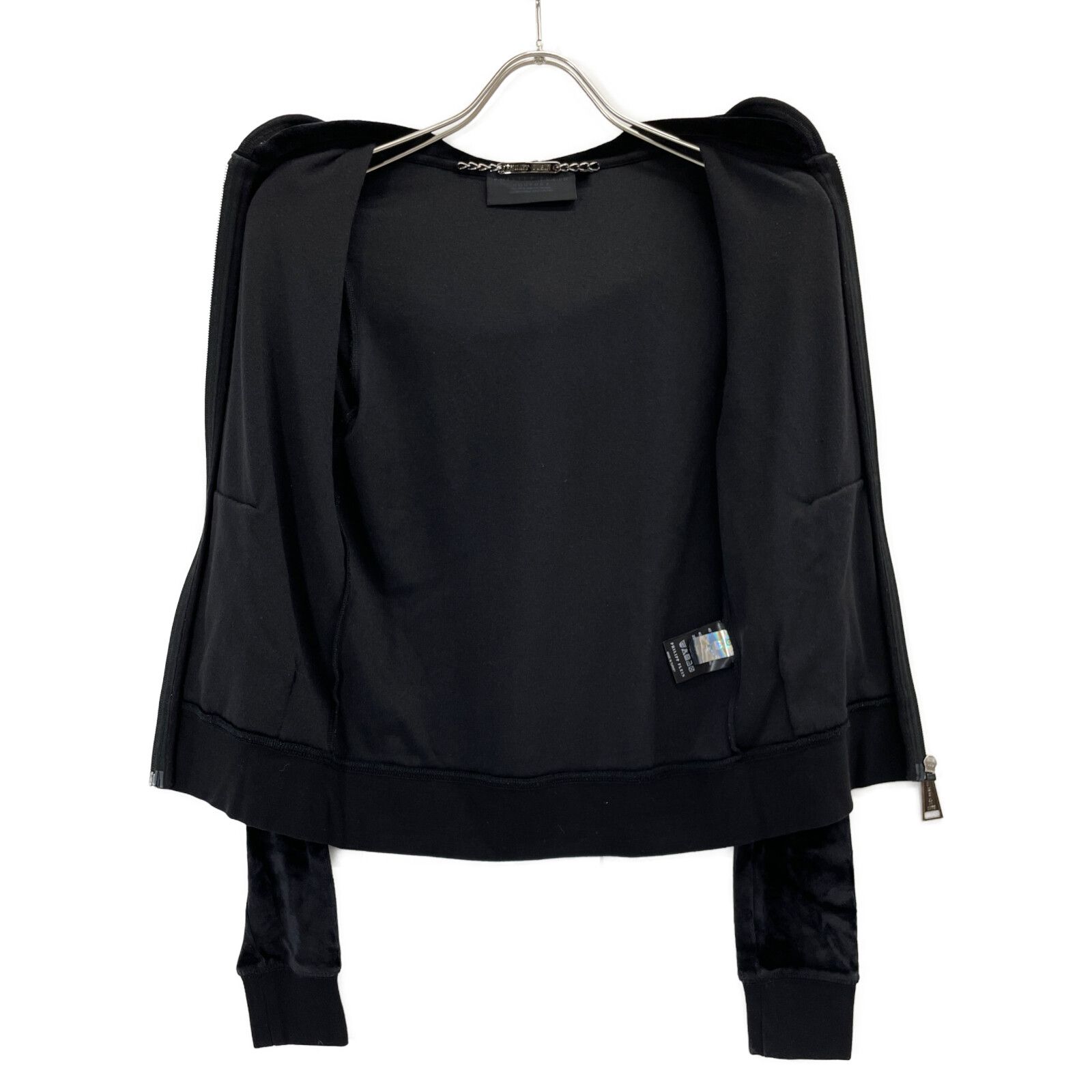  PHILIPP PLEIN フィリッププレイン ﾌﾞﾗｯｸ ﾍﾞﾛｱ ｽﾜﾛﾌｽｷｰ ｼﾞｬｰｼﾞｾｯﾄｱｯﾌﾟ XS その他 その他