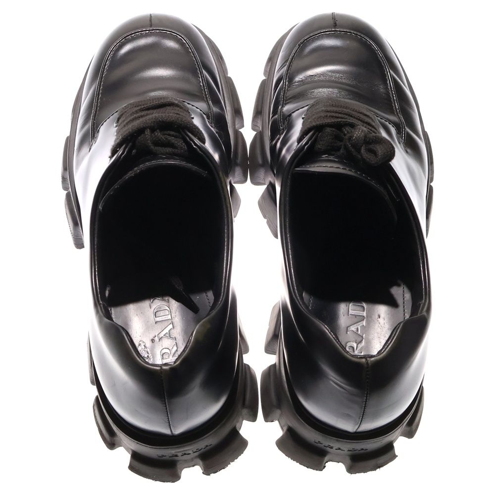 PRADA シューズ PRADA (プラダ) モノリス ブラッシュドレザーシューズ 2EE356 ブラック