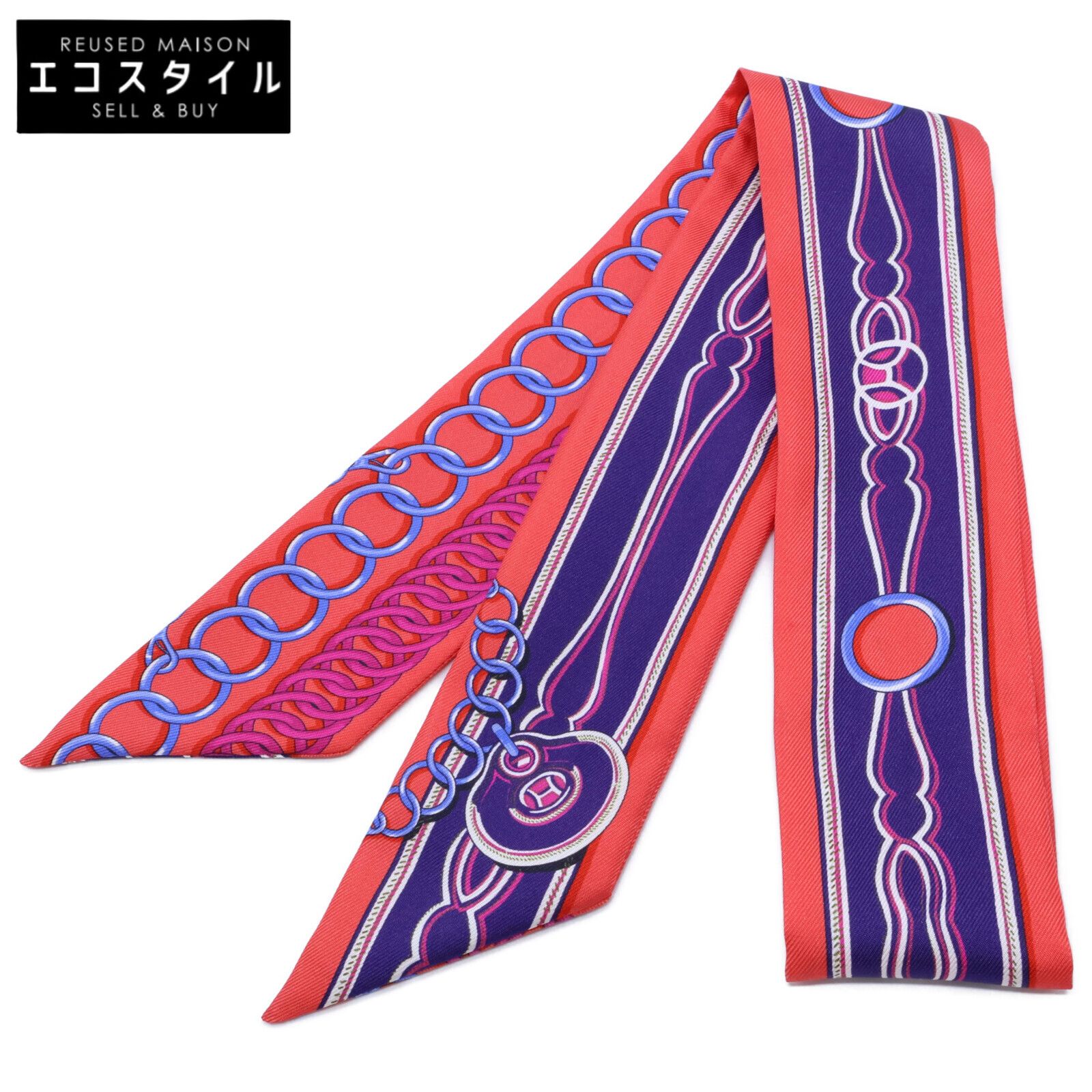エルメス　ツイリー　「マイヨン」柄 HERMES エルメス Maillons マイヨン シルク ツイリー - メルカリ